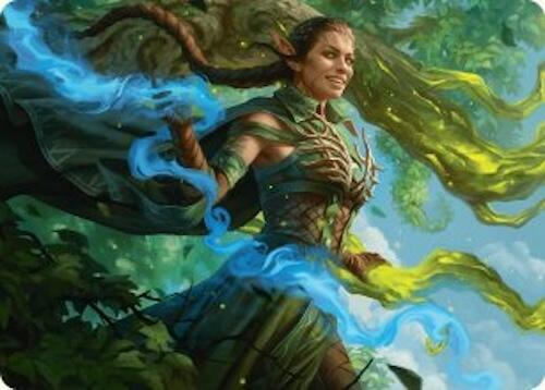 Nissa, Worldsoul Speaker Art Card [Art Series: Aetherdrift] 31