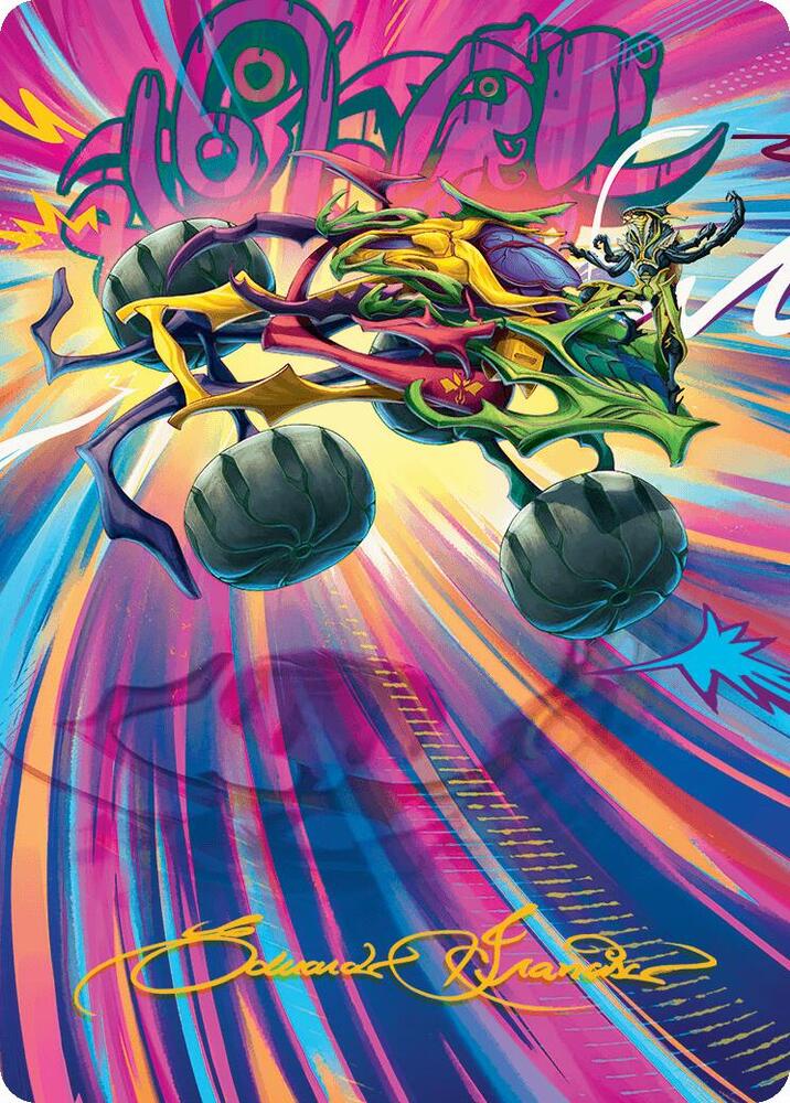 Thunderous Velocipede Art Card (Gold-Stamped Signature) [Art Series: Aetherdrift] 43