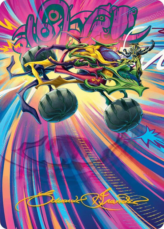 Thunderous Velocipede Art Card (Gold-Stamped Signature) [Art Series: Aetherdrift] 43