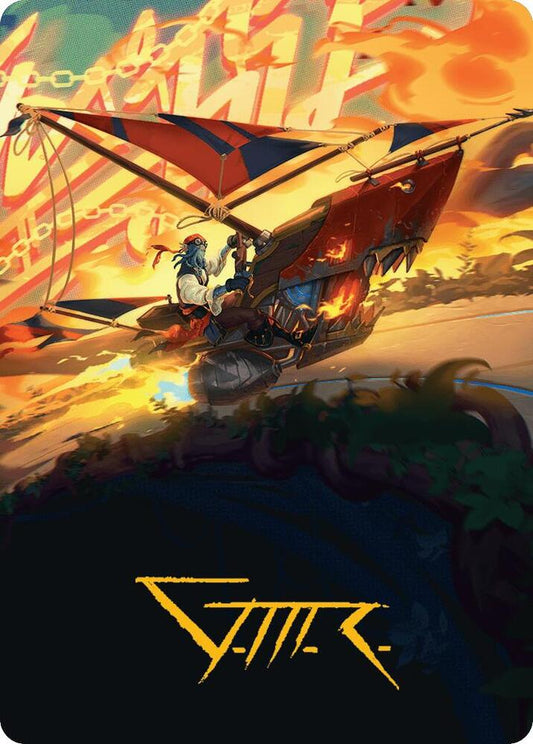 Boosted Sloop Art Card (Gold-Stamped Signature) [Art Series: Aetherdrift] 47