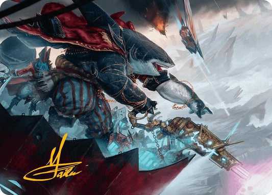 Captain Howler, Sea Scourge Art Card (16/54) (Gold-Stamped Signature) [Art Series: Aetherdrift] 16