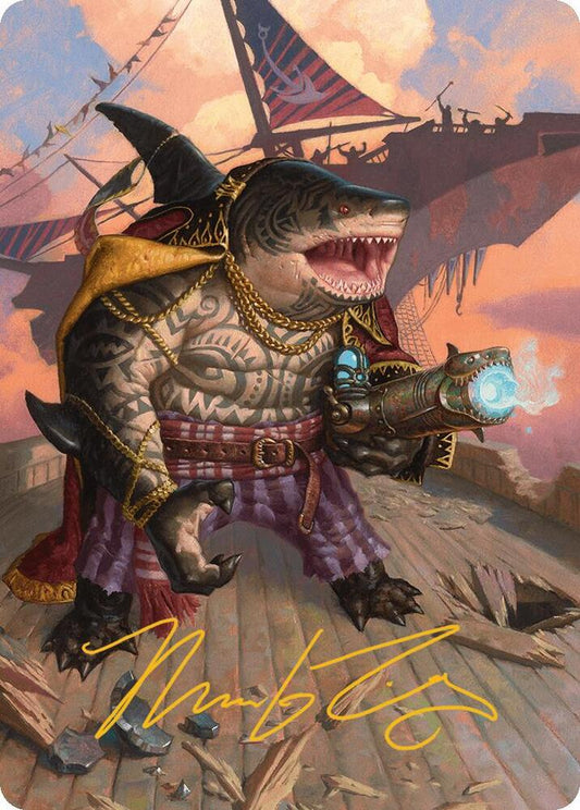 Captain Howler, Sea Scourge Art Card (4/54) (Gold-Stamped Signature) [Art Series: Aetherdrift] 4
