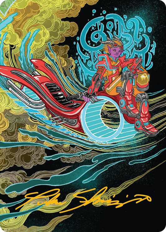 Cloudspire Skycycle Art Card (Gold-Stamped Signature) [Art Series: Aetherdrift] 44