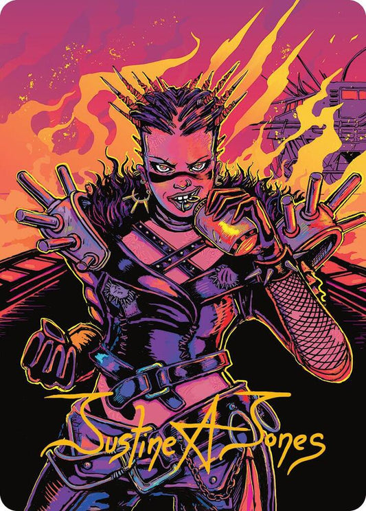 Far Fortune, End Boss Art Card (2/54) (Gold-Stamped Signature) [Art Series: Aetherdrift] 2