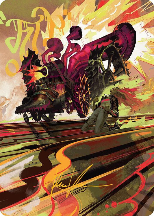Rocketeer Boostbuggy Art Card (Gold-Stamped Signature) [Art Series: Aetherdrift] 49