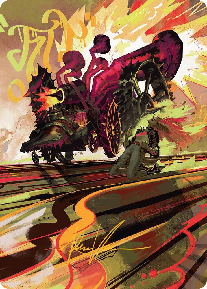 Rocketeer Boostbuggy Art Card (Gold-Stamped Signature) [Art Series: Aetherdrift] 49