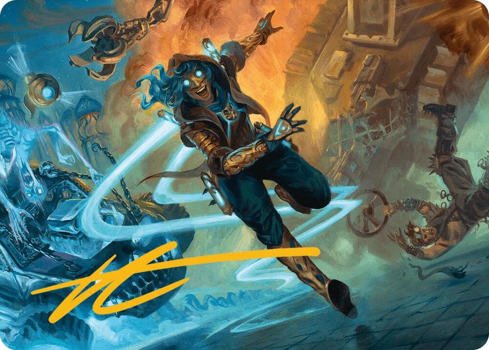 Sita Varma, Masked Racer Art Card (Gold-Stamped Signature) [Art Series: Aetherdrift] 26