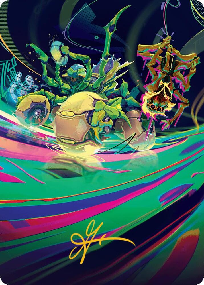 Thundering Broodwagon Art Card (Gold-Stamped Signature) [Art Series: Aetherdrift] 48