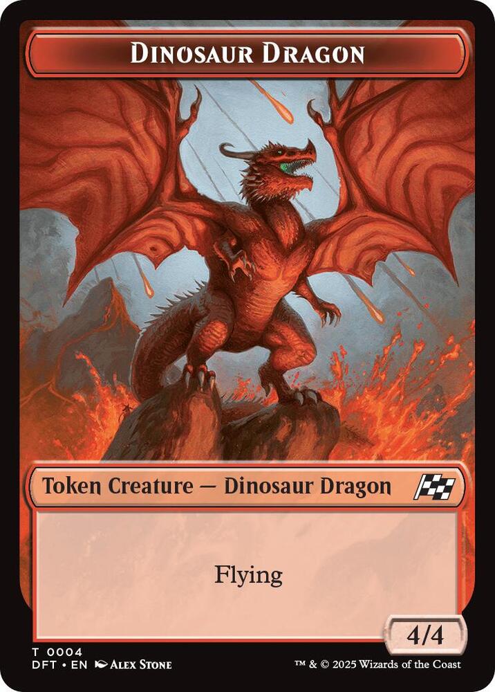 Dinosaur Dragon // Treasure Double-Sided Token [Aetherdrift] 4 // 11
