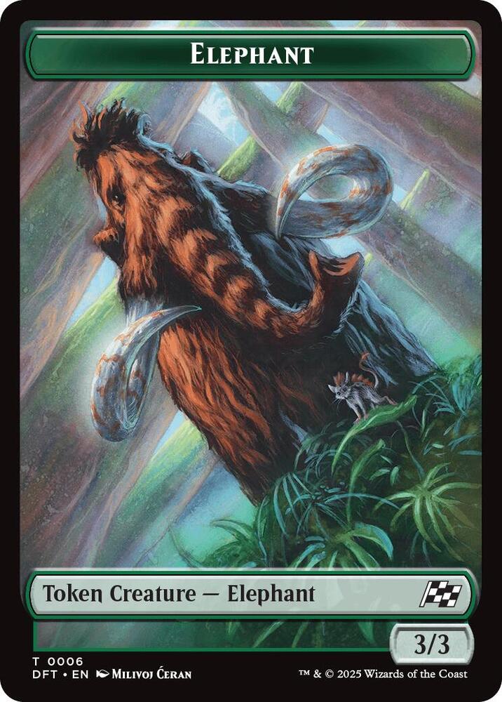 Elephant // Zombie (0003) Double-Sided Token [Aetherdrift] 6 // 3