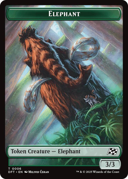 Elephant // Zombie (0003) Double-Sided Token [Aetherdrift] 6 // 3