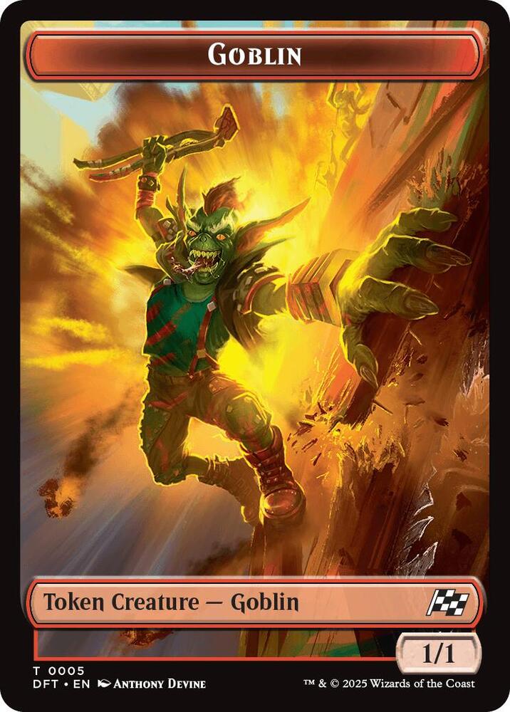 Goblin // Thopter (0010) Double-Sided Token [Aetherdrift] 5 // 10