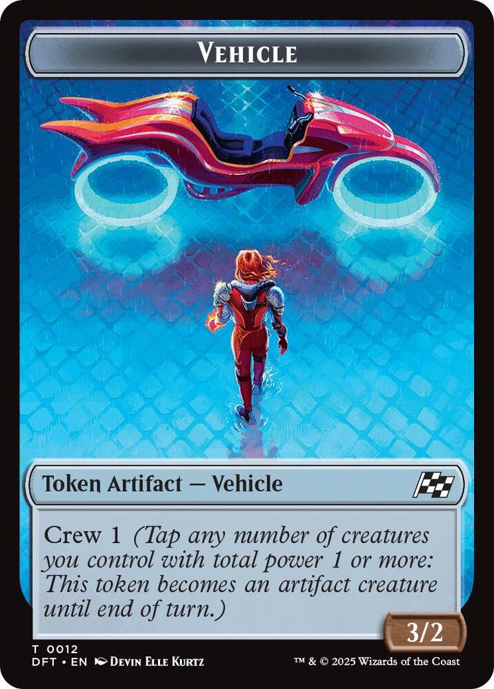 Vehicle // Pilot Double-Sided Token [Aetherdrift] 12 // 1