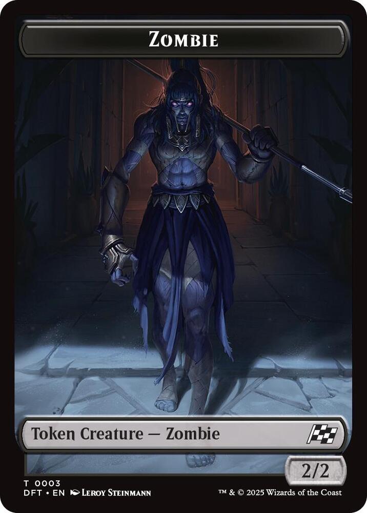 Zombie (0003) // Pilot Double-Sided Token [Aetherdrift] 3 // 1