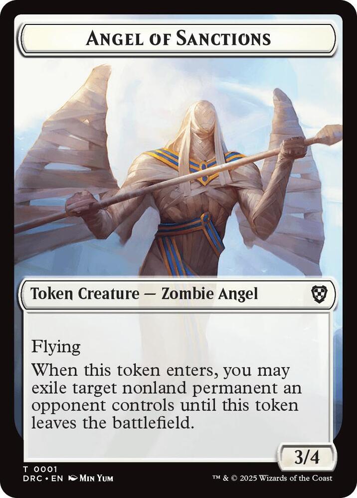 Angel of Sanctions // Vizier of Many Faces Double-Sided Token [Commander: Aetherdrift] 1 // 2
