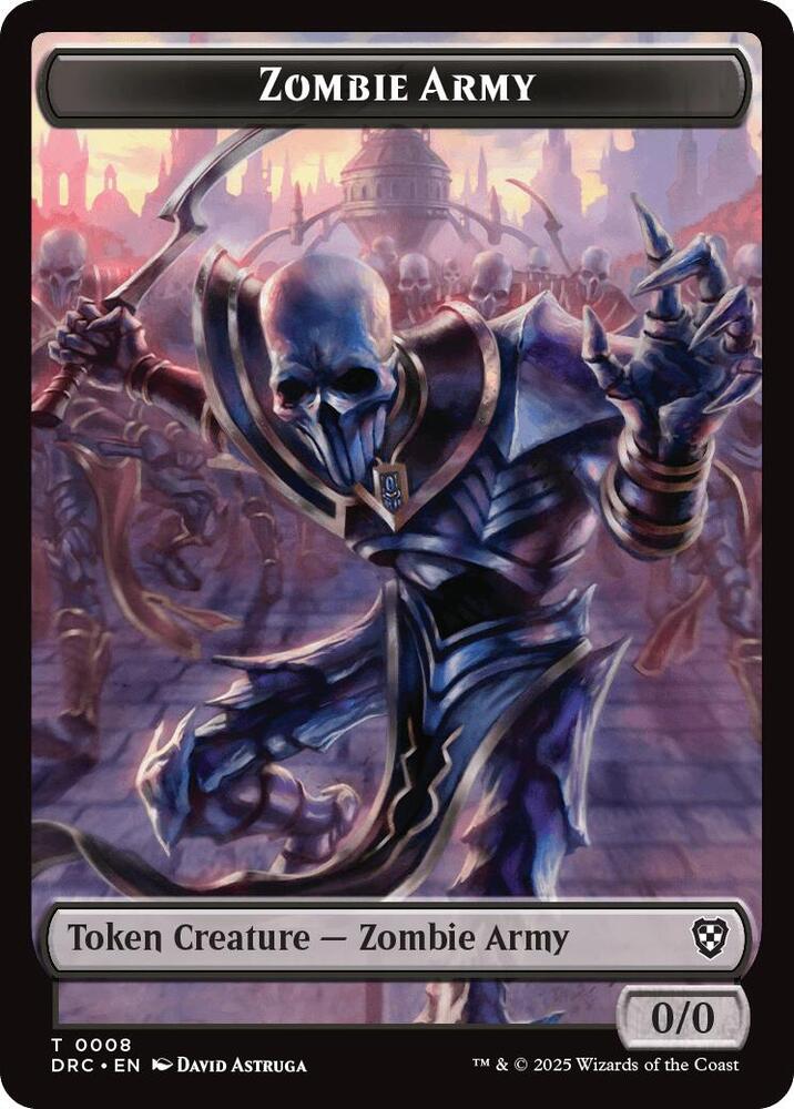 Zombie Army // Zombie Warrior Double-Sided Token [Commander: Aetherdrift] 8 // 9