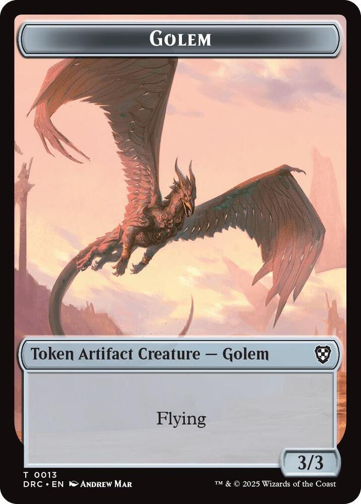 Golem (0013) // Nalaar Aetherjet Double-Sided Token [Commander: Aetherdrift] 13 // 16