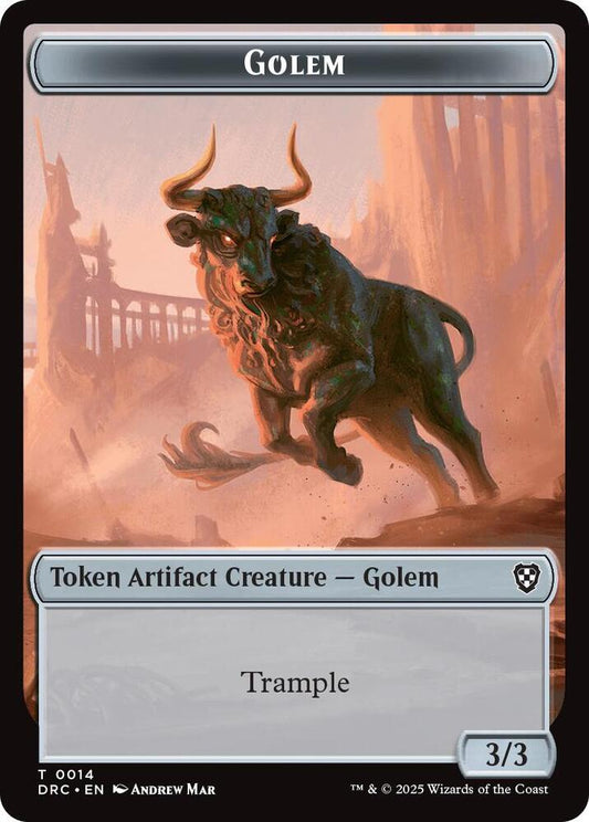 Golem (0014) // Thopter (0010) Double-Sided Token [Commander: Aetherdrift] 14 // 10