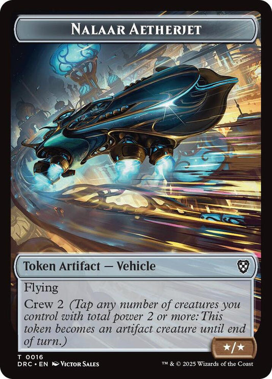 Nalaar Aetherjet // Treasure Double-Sided Token [Commander: Aetherdrift] 16 // 11