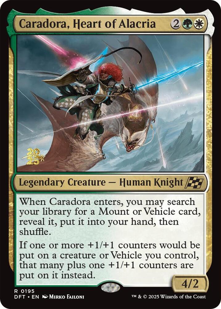 Caradora, Heart of Alacria [Prerelease Cards] 195