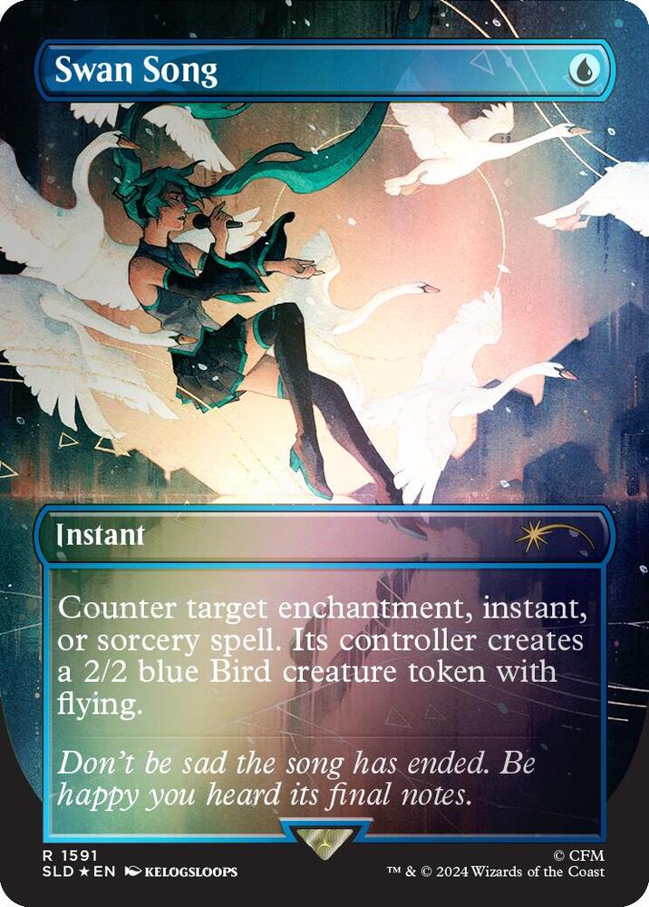 Swan Song (1591) (Rainbow Foil) [Secret Lair Drop Series] 1591