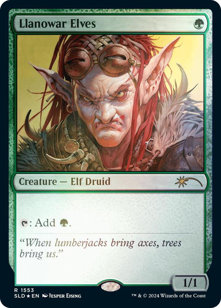 Llanowar Elves (1553) (Rainbow Foil) [Secret Lair Drop Series] 1553