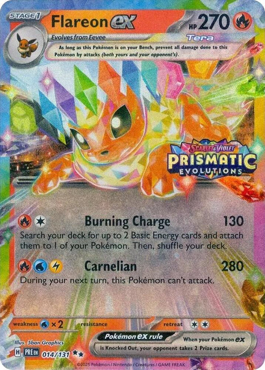 Flareon ex - 014/131 (Prismatic Evolutions Stamp) [Miscellaneous Cards & Products] 014/131
