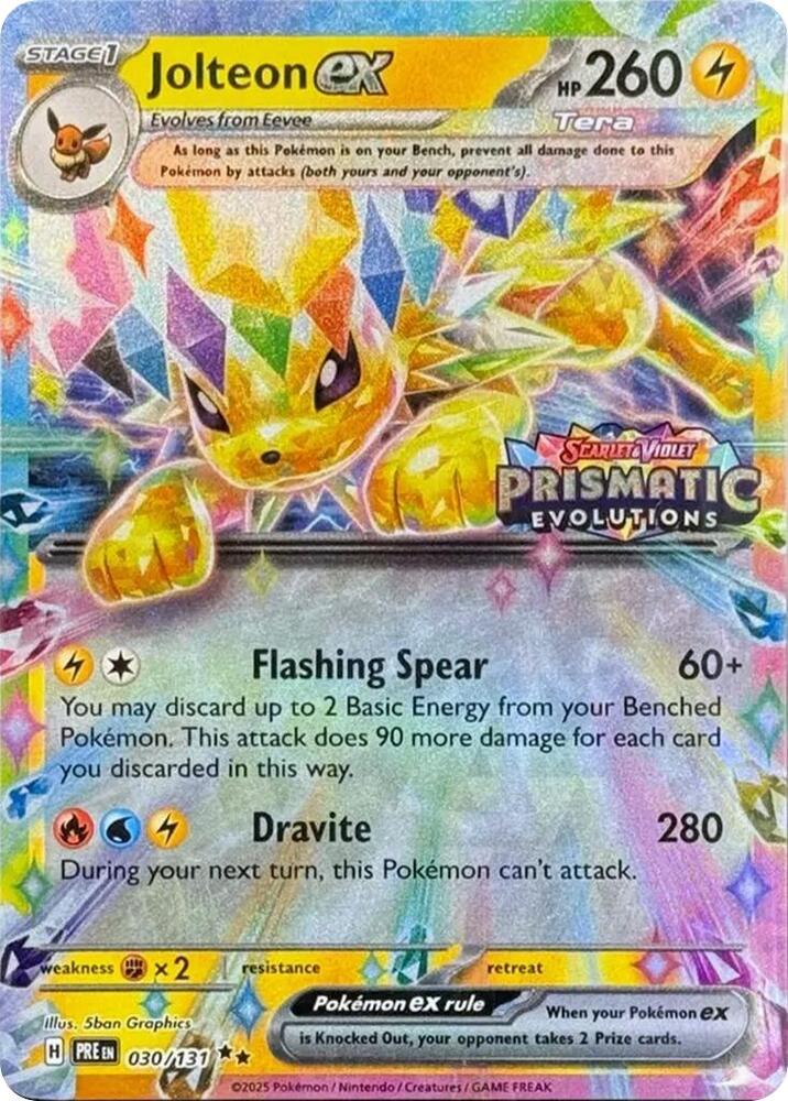 Jolteon ex - 030/131 (Prismatic Evolutions Stamp) [Miscellaneous Cards & Products] 030/131
