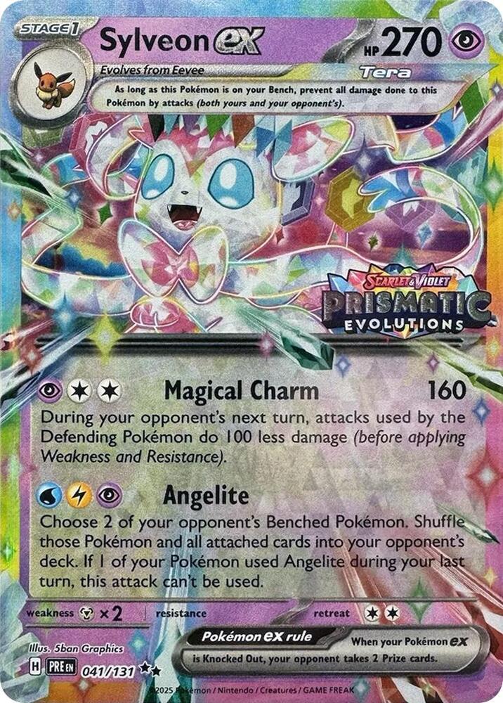 Sylveon ex - 041/131 (Prismatic Evolutions Stamp) [Miscellaneous Cards & Products] 041/131