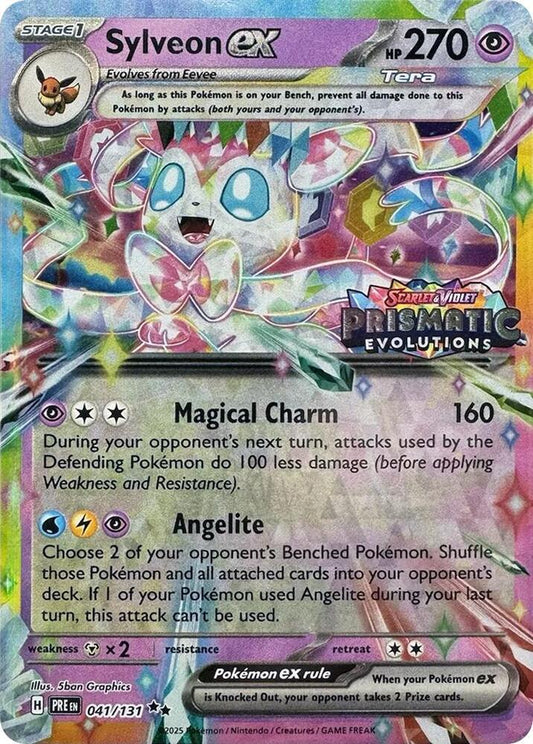 Sylveon ex - 041/131 (Prismatic Evolutions Stamp) [Miscellaneous Cards & Products] 041/131