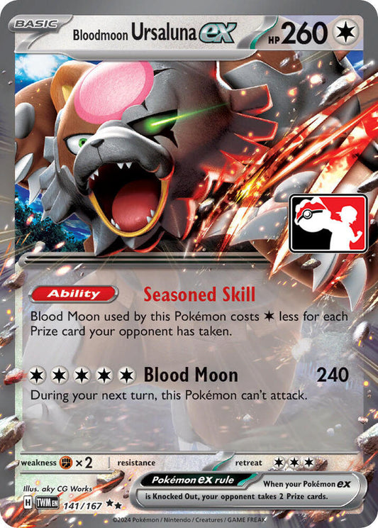 Bloodmoon Ursaluna ex [Prize Pack Series Cards] 141/167