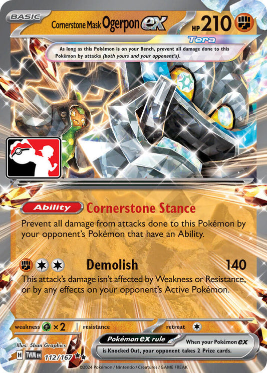 Cornerstone Mask Ogerpon ex [Prize Pack Series Cards] 112/167