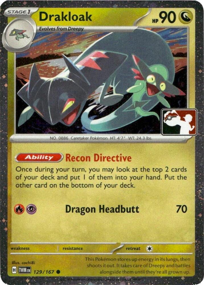 Drakloak - 129/167 (Cosmos Holo) [Prize Pack Series Cards] 129/167