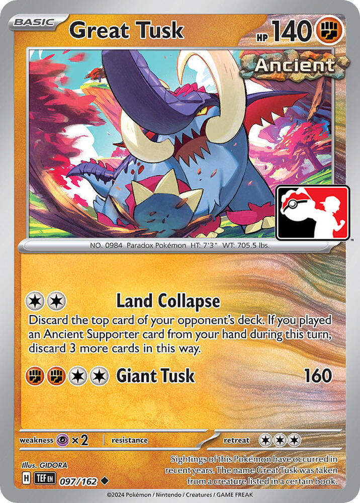 Great Tusk - 097/162 [Prize Pack Series Cards] 097/162