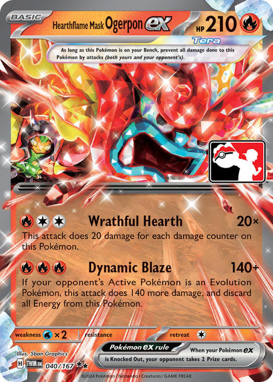 Hearthflame Mask Ogerpon ex - 040/167 [Prize Pack Series Cards] 040/167