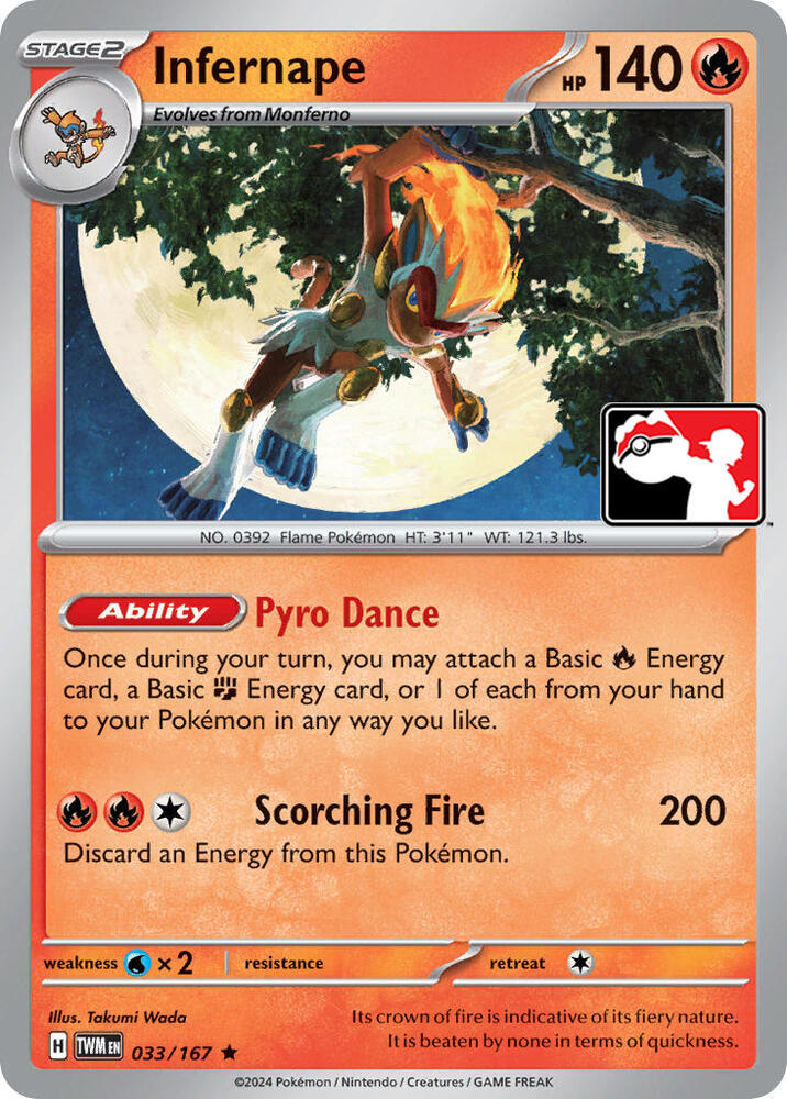 Infernape - 033/167 [Prize Pack Series Cards] 033/167