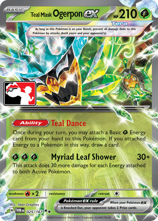 Teal Mask Ogerpon ex - 025/167 [Prize Pack Series Cards] 025/167