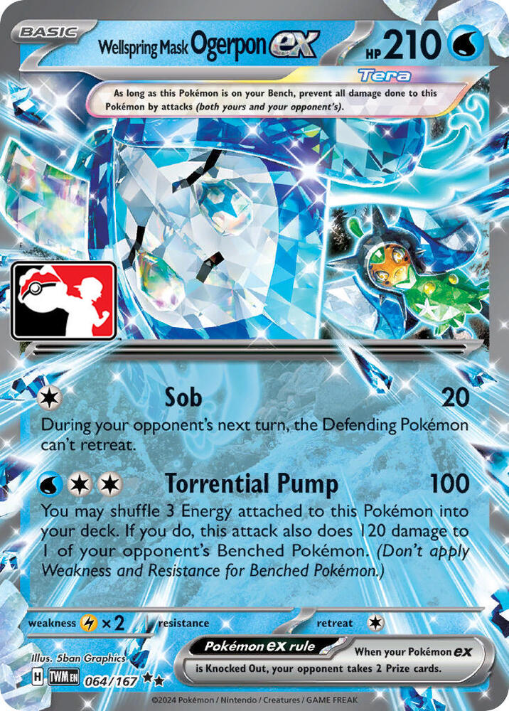 Wellspring Mask Ogerpon ex - 064/167 [Prize Pack Series Cards] 064/167