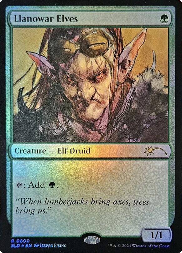 Llanowar Elves (0800) (Rainbow Foil) [Secret Lair Drop Series] 800