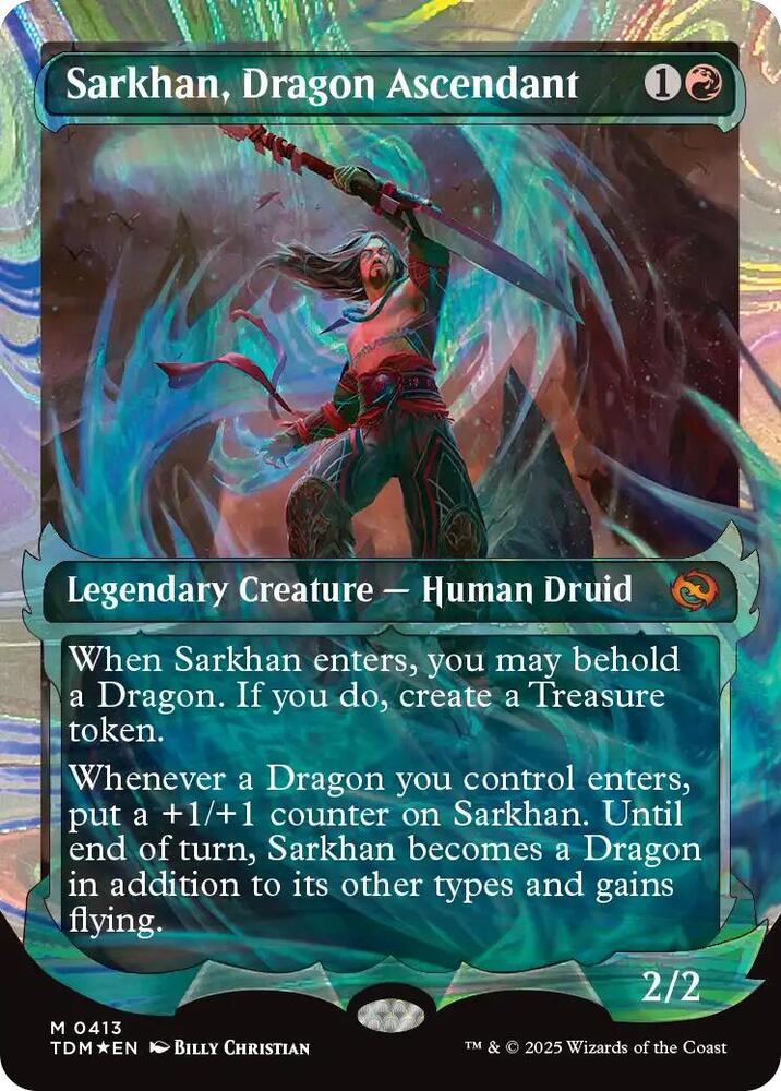 Sarkhan, Dragon Ascendant (0413) (Showcase) (Halo Foil) [Tarkir: Dragonstorm] 413