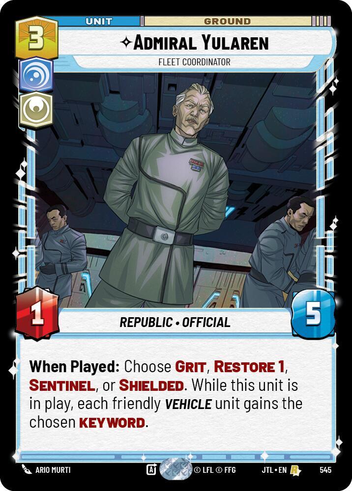 Admiral Yularen - Fleet Coordinator (Foil) [Jump to Lightspeed] 545