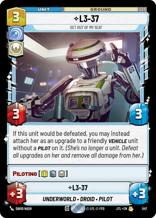 L3-37 - Get Out Of My Seat (Foil) [Jump to Lightspeed] 547
