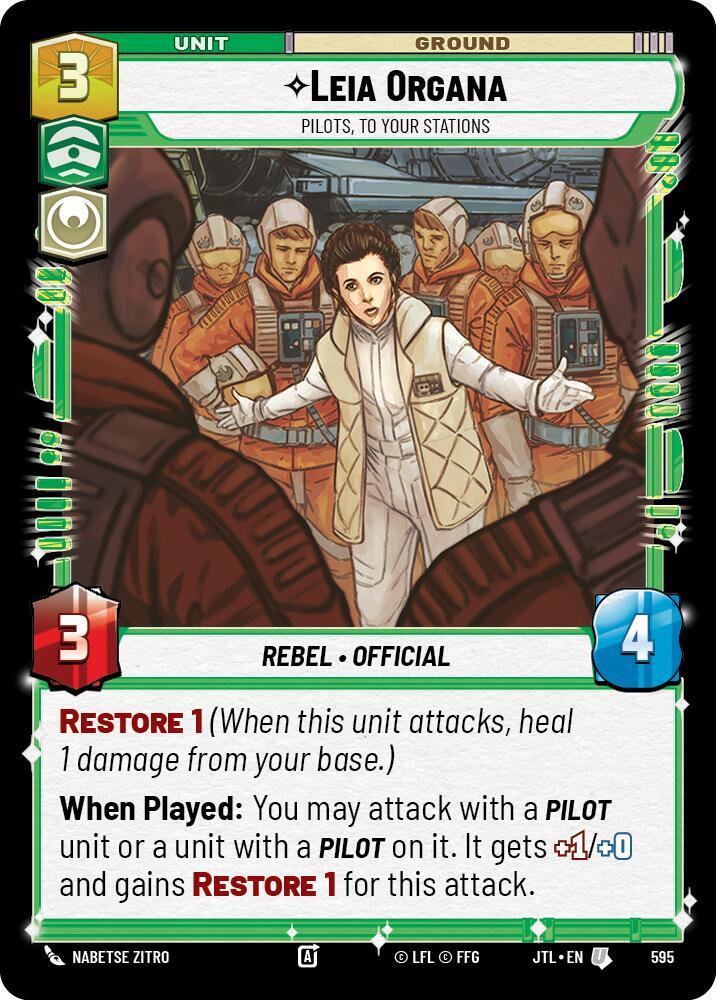 Leia Organa - Pilots, To Your Stations (Foil) [Jump to Lightspeed] 595