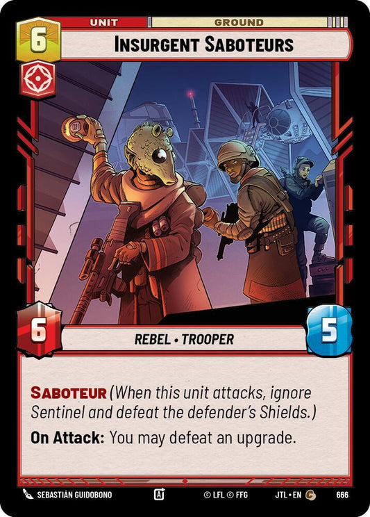 Insurgent Saboteurs (Foil) [Jump to Lightspeed] 666
