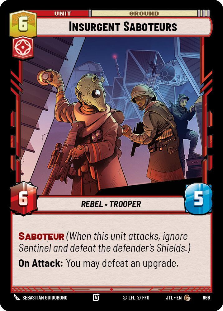 Insurgent Saboteurs (Foil) [Jump to Lightspeed] 666