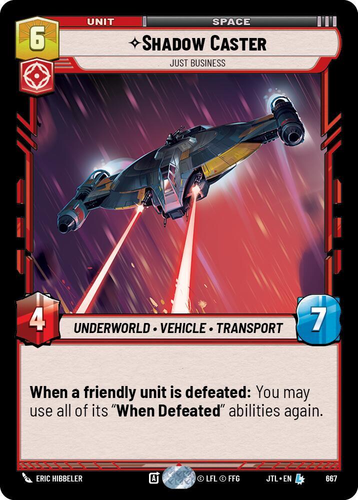 Shadow Caster - Just Business (Foil) [Jump to Lightspeed] 667