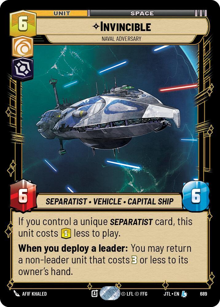 Invincible - Naval Adversary (Foil) [Jump to Lightspeed] 689
