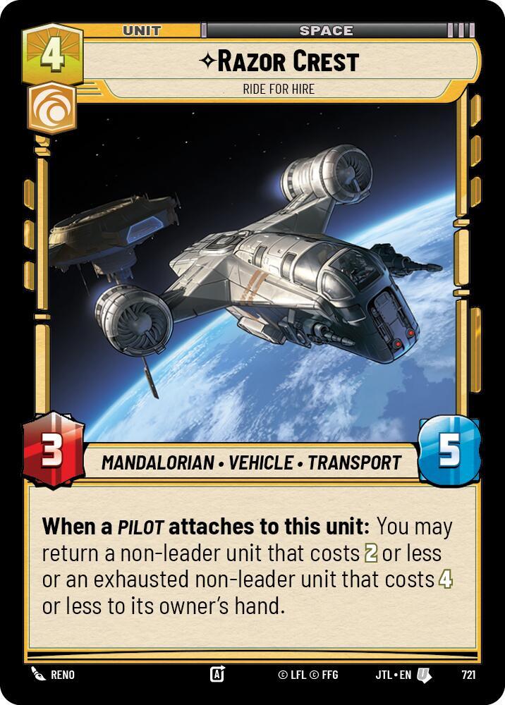 Razor Crest - Ride For Hire (Foil) [Jump to Lightspeed] 721