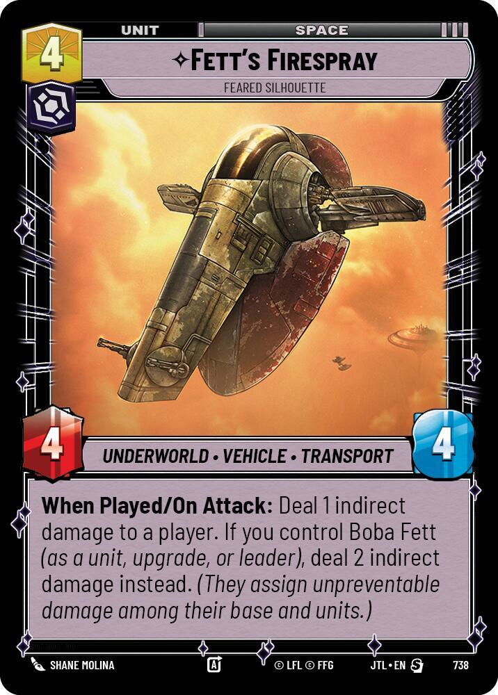 Fett's Firespray - Feared Silhouette (Foil) [Jump to Lightspeed] 738