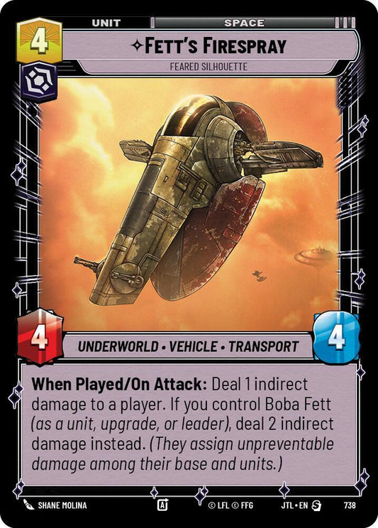 Fett's Firespray - Feared Silhouette (Foil) [Jump to Lightspeed] 738